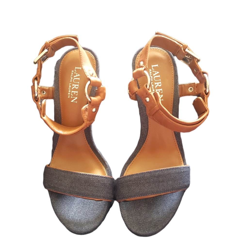 LAUREN by Ralph Lauren Dark Wash Heels